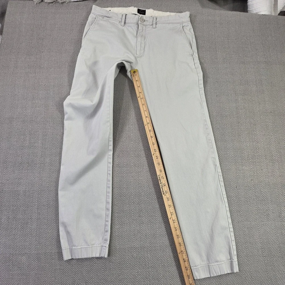 J.Crew 484 Slim Fit Stretch Chino Pants Mens 32x31 Light Gray Cotton Blend